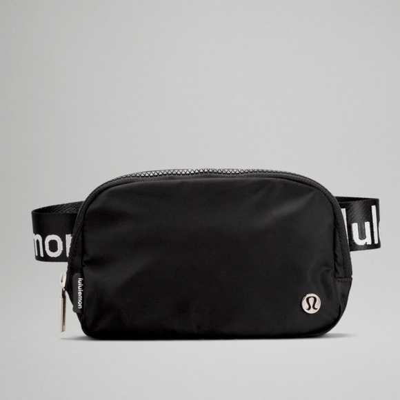 lululemon belt bag poshmark lululemon athletica | Bags | Lululemon Everywhere Belt Bag Logo Black And  White Educator Style Bag Rare